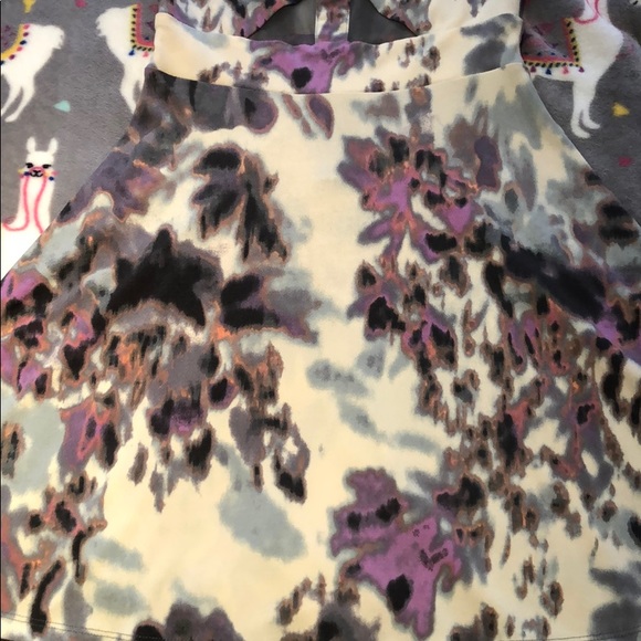 Silence + Noise Mesh Water Color Printed Dress - Picture 2 of 5